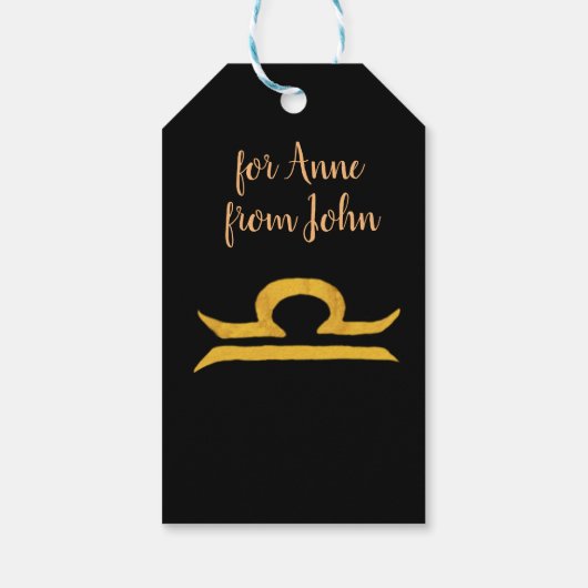 Astrologie-Zeichen Geschenkanhänger (Rückseite)