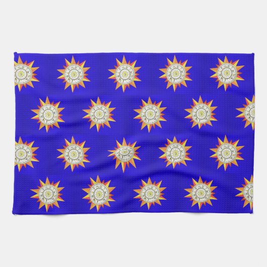 Astrologie Zodiac Blue Kitchen Handtuch (Horizontal)