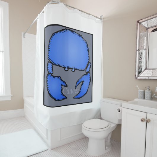 Astrologie Zodiac Cancer Sign Birthday Dusche C Duschvorhang (Beispiel)