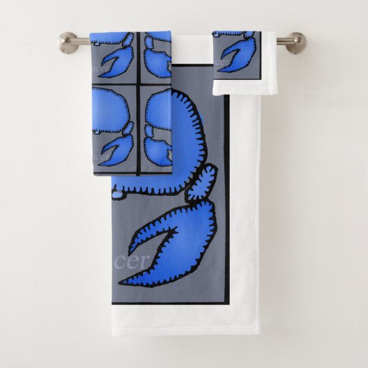 Astrologie Zodiac Cancer Signage Birthday Bath T Badhandtuch Set (Insitu)