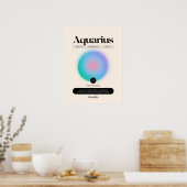 Astrologie Zodiac Sign Aquarius Poster (Küche)