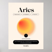 Astrologie Zodiac Sign Aries Poster (Vorne)