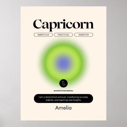 Astrologie Zodiac Sign Capricorn Poster (Vorne)