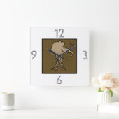 Astrologie Zodiac Sign Capricorn Wall Clock Quadratische Wanduhr (Zuhause)