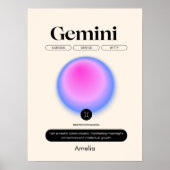 Astrologie Zodiac Sign Gemini Poster (Vorne)