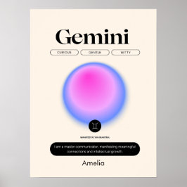 Astrologie Zodiac Sign Gemini Poster
