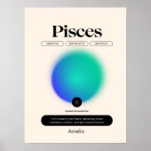 Astrologie Zodiac Sign Pisces Poster (Vorne)