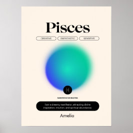 Astrologie Zodiac Sign Pisces Poster