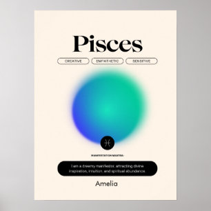 Astrologie Zodiac Sign Pisces Poster