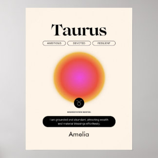 Astrologie Zodiac Sign Taurus Poster