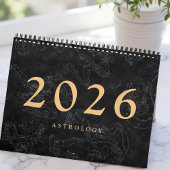 Astrologie Zodiac Signs Imitate Gold Classic Kalender