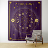 Astrologie Zodiakalender - Lila Wandteppich (Beispiel)