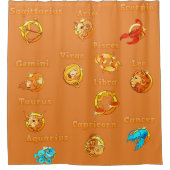 Astrologisch Duschvorhang (Vorderseite)