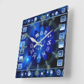 astrologisch quadratische wanduhr (Winkel)