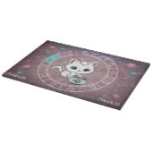 Astrologische Fische Niedliche Katze Zodiac Wheel Schneidebrett (Ecke)