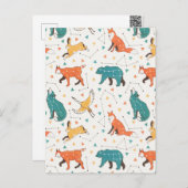 Astrologische Konstellation der Wälder Tiersteine Feiertagspostkarte (Vorne/Hinten)