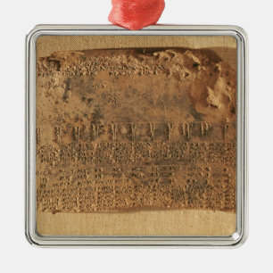 Astrologische Tablette, von Uruk Silbernes Ornament
