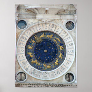 Astrologische Uhr, Piazza San Marco, Venedig Poster