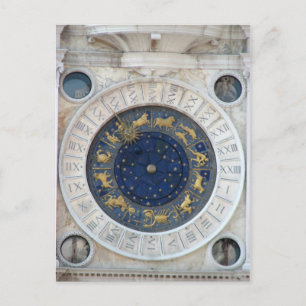 Astrologische Uhr, Piazza San Marco, Venedig Postkarte