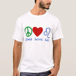 Astrologischer Entwurf FriedensLiebe-Löwen T-Shirt
