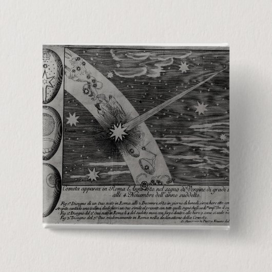 Astrologisches Diagramm des Kometen Button (Vorderseite)