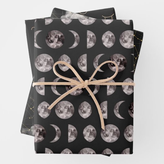 Astrologisches Himmelsmuster Geschenkpapier Set (Beispiel)