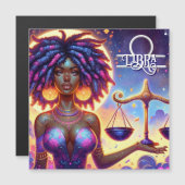 Astrologisches Horoskop Signalibra Magnetkarte (Vorne/Hinten)