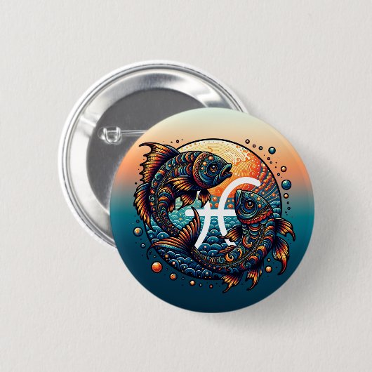Astrologisches Horoskop-Syndrom Button (Vorne & Hinten)