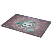 Astrologisches Leo Niedliche Katze Zodiac Wheel Schneidebrett (Ecke)