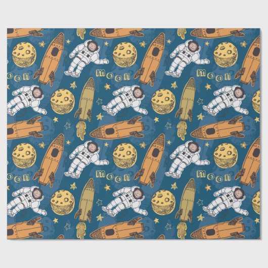 Astrologisches Raumflugmuster des Monkey Geschenkpapier (Flach)