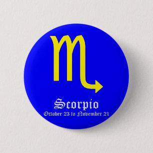 ASTROLOGISCHES SCORPIO, SYMBOL ZODIAC BUTTON