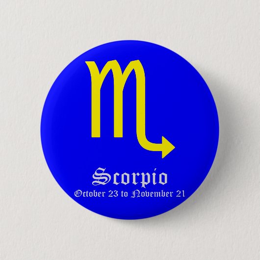 ASTROLOGISCHES SCORPIO, SYMBOL ZODIAC BUTTON (Vorderseite)