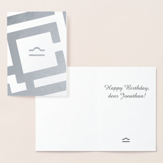 Astrologisches Signieren von Libra Silver Decoder Folienkarte (Anzeige)