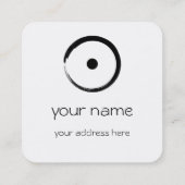 Astrologisches Sonnenzeichen - Zen-Kreis 1 des Bud Quadratische Visitenkarte (Rückseite)
