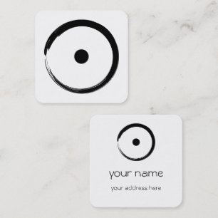 Astrologisches Sonnenzeichen - Zen-Kreis 1 des Bud Quadratische Visitenkarte