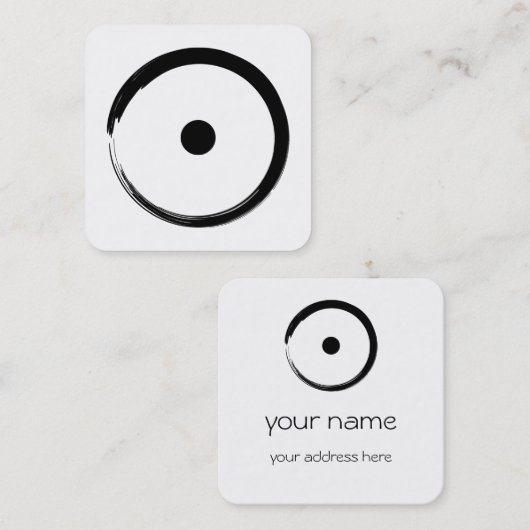 Astrologisches Sonnenzeichen - Zen-Kreis 1 des Bud Quadratische Visitenkarte (Vorne/Hinten)