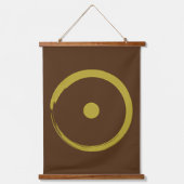 Astrologisches Sonnenzeichen - Zen-Kreis 3 des Bud Wandteppich Mit Holzrahmen (Vorderseite)