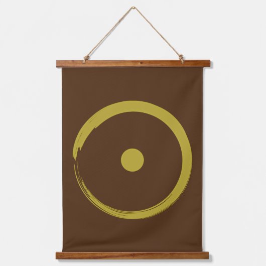 Astrologisches Sonnenzeichen - Zen-Kreis 3 des Bud Wandteppich Mit Holzrahmen (Vorderseite)