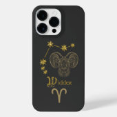 Astrologisches Sternzeichen Widder - Gold iPhone Hülle (Rückseite)