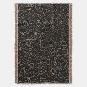 Astrologisches Symbolmuster #2 der Alchimiesymbole Decke (Vorderseite Vertikal)