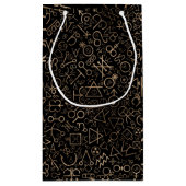Astrologisches Symbolmuster #2 der Alchimiesymbole Kleine Geschenktüte (Rückseite)