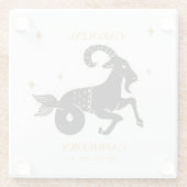 Astrologisches Zodiac-Schild Glasuntersetzer (Rückseite)
