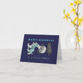 Astrologisches Zodiac Sign Aquarius Funny Birthday Karte (Gelbe Blume)