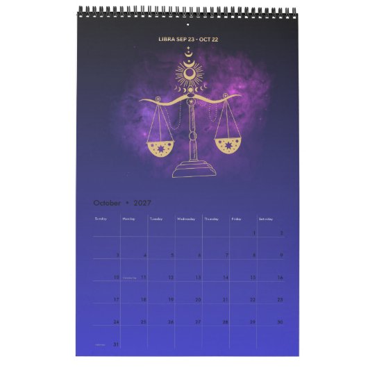 Astrology 2026 wall Calendar Kalender (Okt 2027)