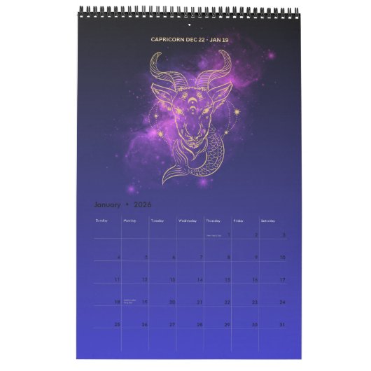 Astrology 2026 wall Calendar Kalender (Jan 2026)