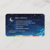 Astrology and Horoscope Business Cards  Visitenkarte (Rückseite)