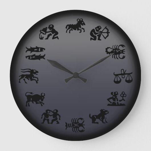 Astrology Clock Horoscope Clocks - Customize Große Wanduhr (Vorderseite)