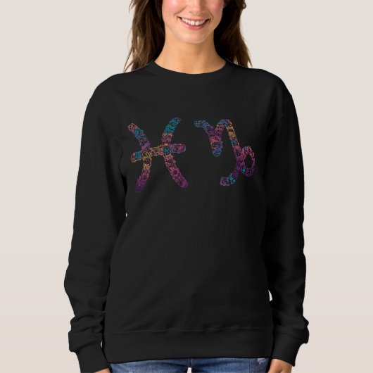 Astrology Horoscope Zodiac Signs Gemini and Capric Sweatshirt (Vorderseite)