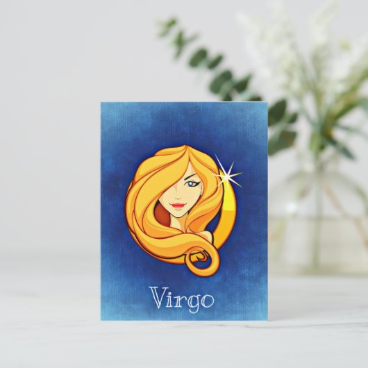 Astrology Sign Virgo Postkarte (Stehend Vorderseite)
