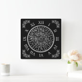 ASTROLOGY WALL CLOCK QUADRATISCHE WANDUHR (Zuhause)